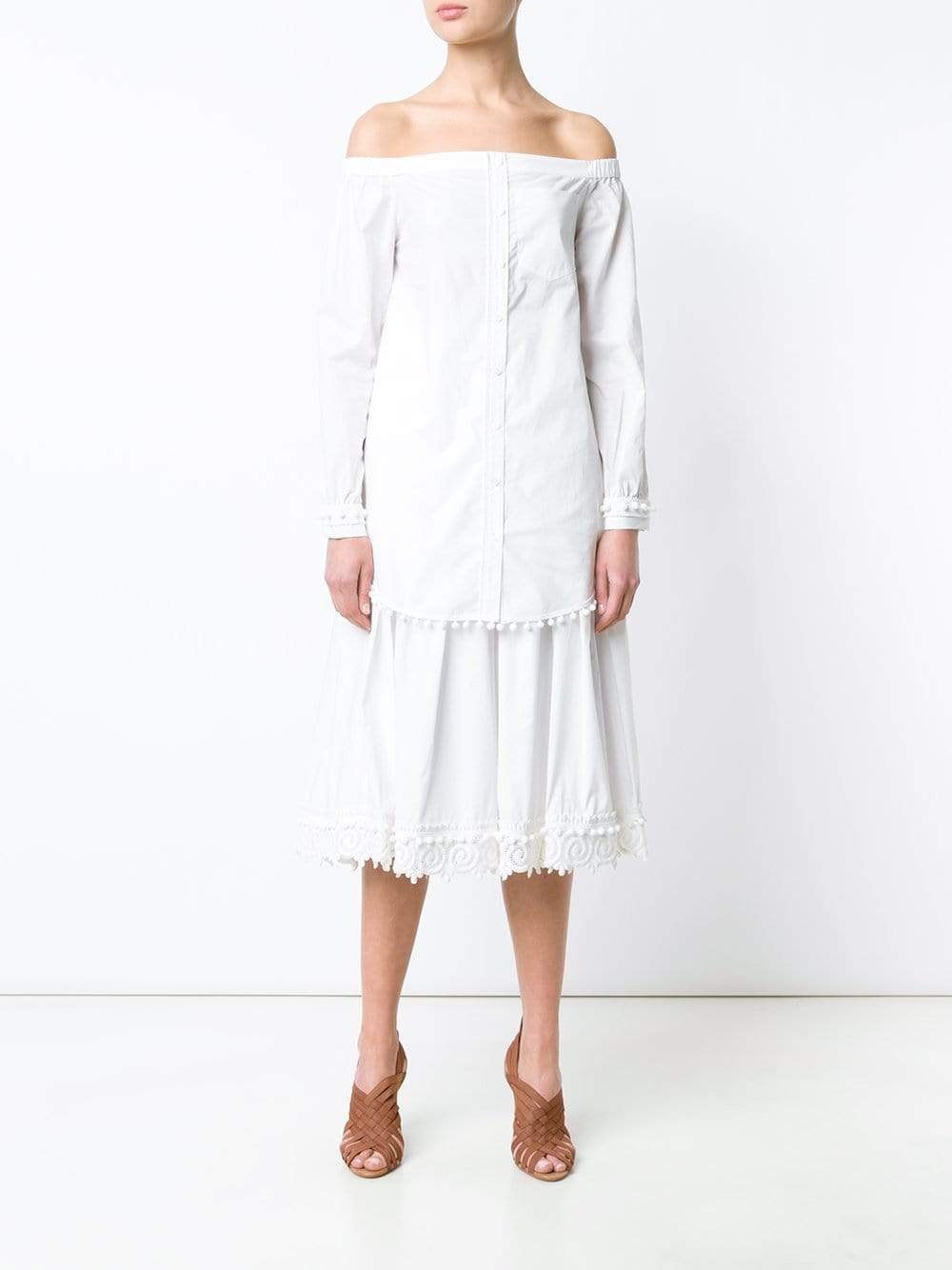 DEREK LAM 10 CROSBY-Off The Shoulder Tunic-