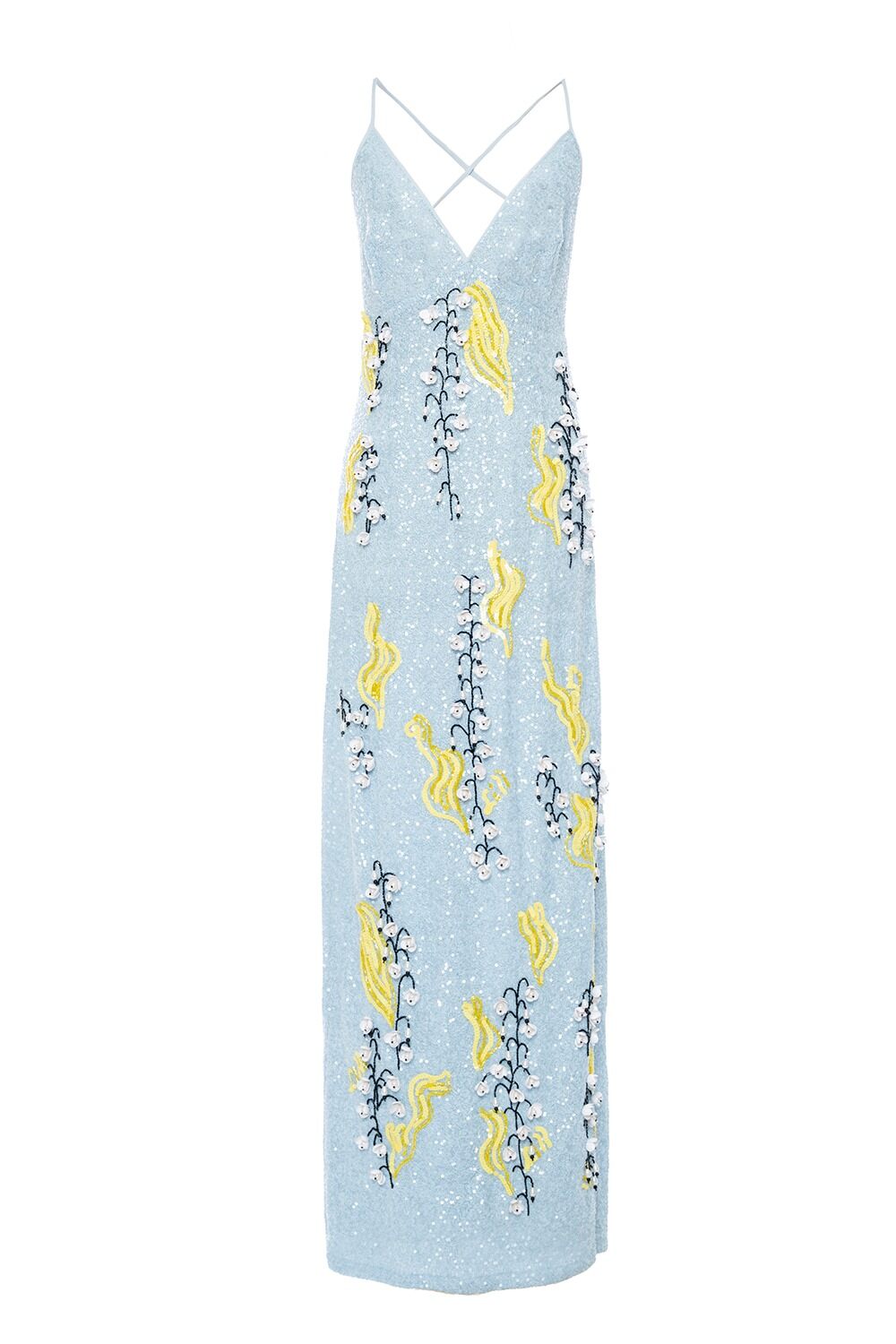 Cocktail Slip Dress-BLUE-40-CLOTHINGDRESSCOCKTAIL-DES PHEMMES