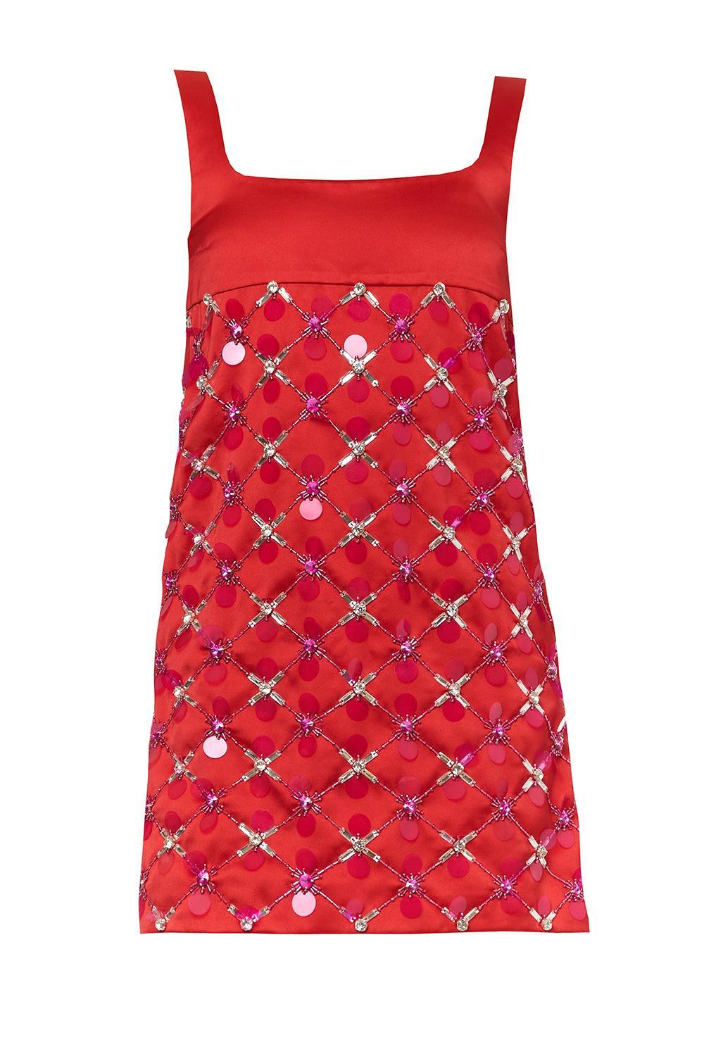 High Waist Mini Dress-RUBIS-38-CLOTHINGDRESSCOCKTAIL-DES PHEMMES