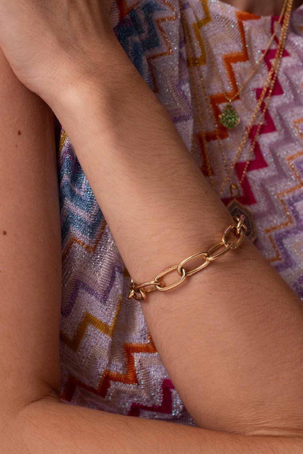 DEVON WOODHILL-Mamma Mia Sapphire Bracelet-YELLOW GOLD