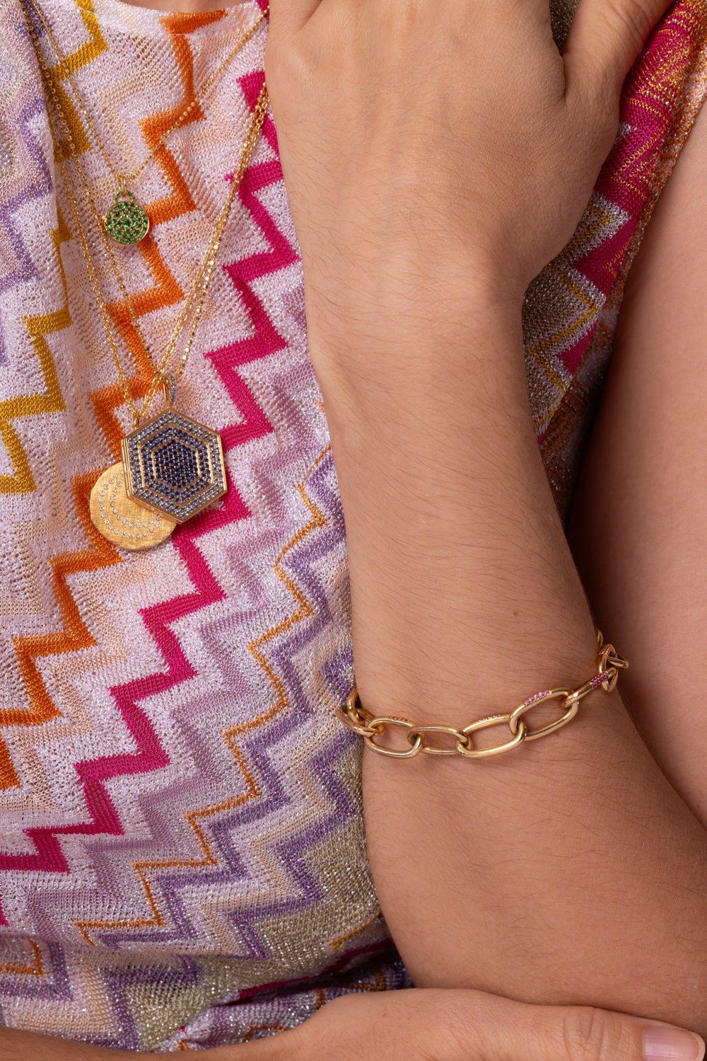 DEVON WOODHILL-Mamma Mia Sapphire Bracelet-YELLOW GOLD