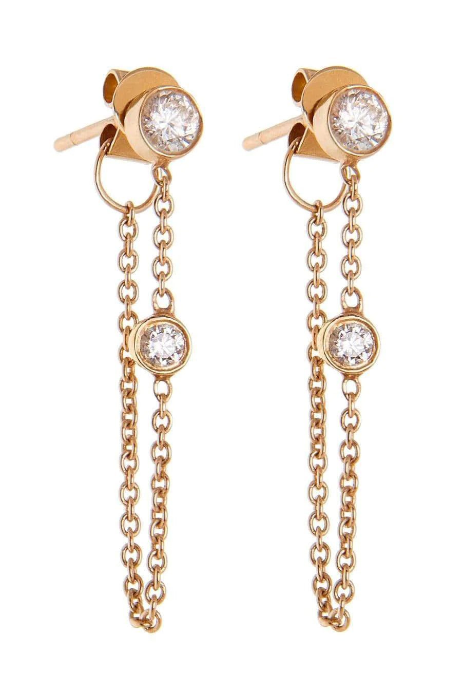 DEVON WOODHILL-Deluxe Classic Chain Earrings - Rose Gold-ROSE GOLD