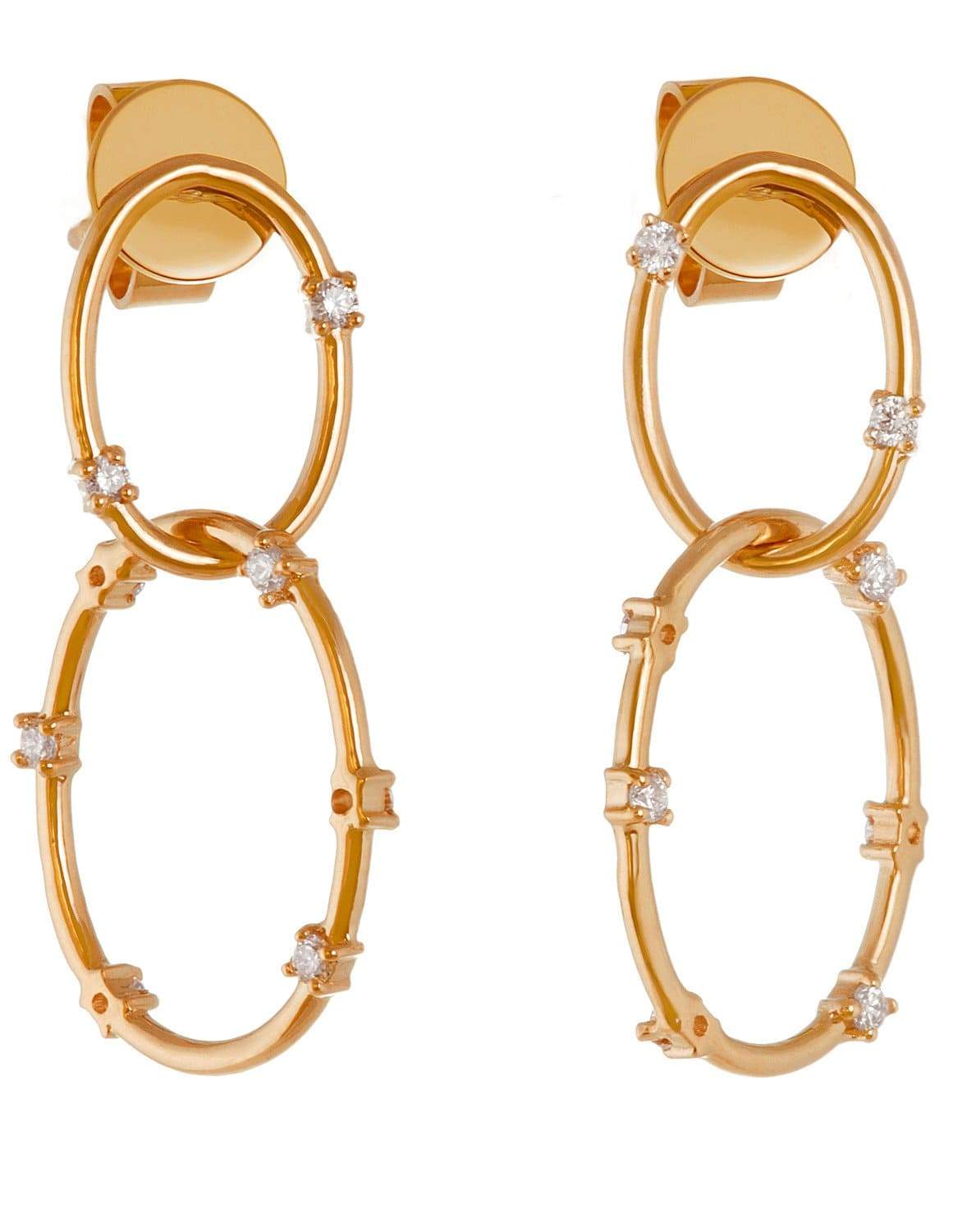 DEVON WOODHILL-Mini Oh! Earrings-ROSE GOLD