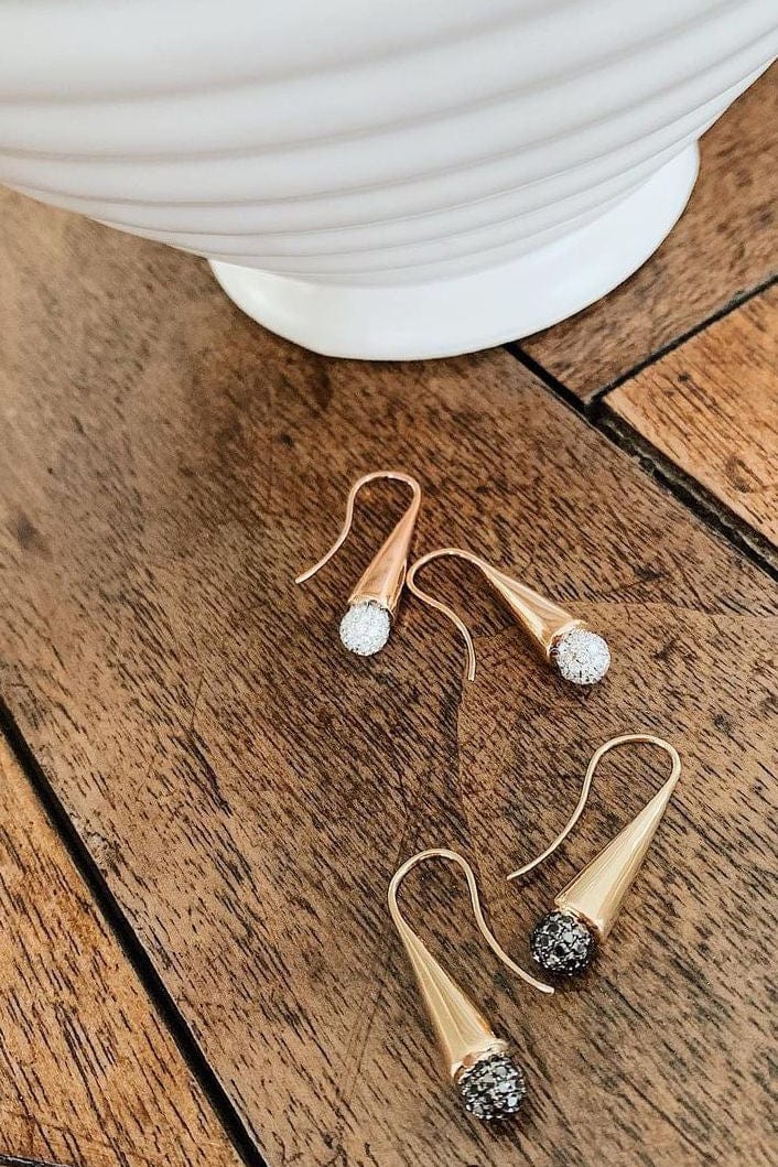 DEVON WOODHILL-Diamond Tulip Earrings-YELLOW GOLD
