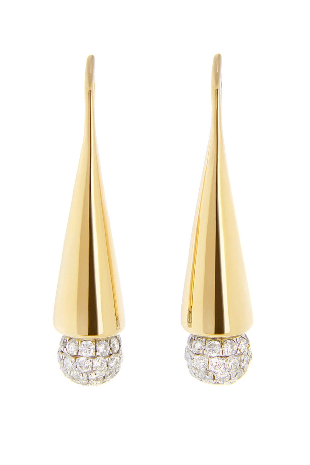DEVON WOODHILL-Diamond Tulip Earrings-YELLOW GOLD