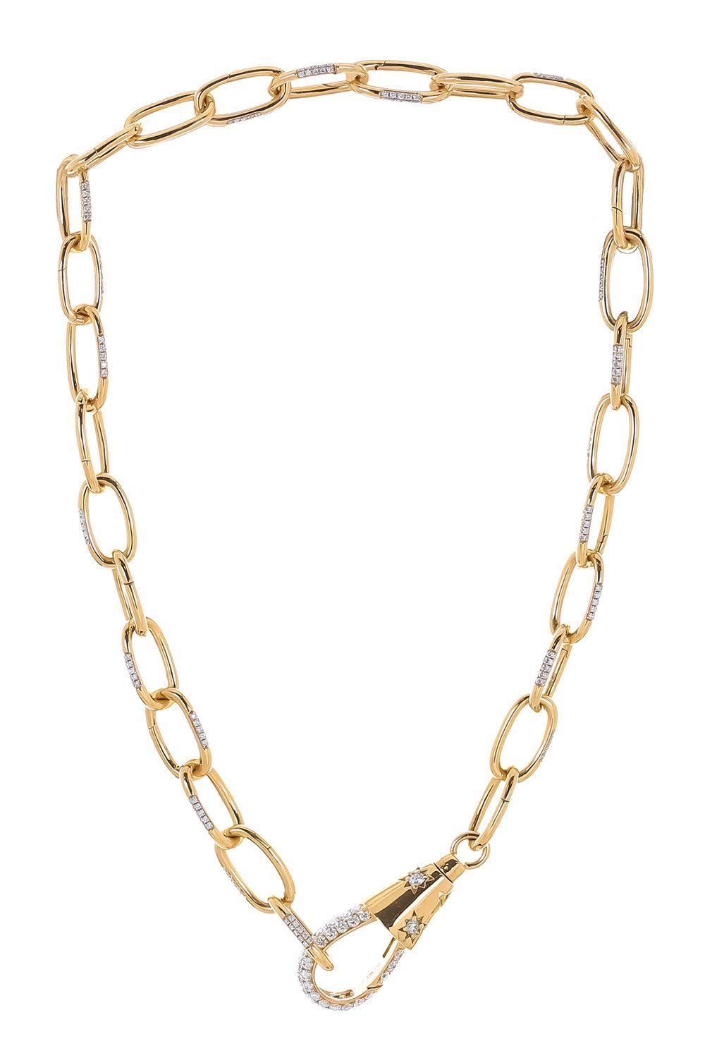 Diamond Starlight Comet Choker Necklace-YELLOW GOLD-16.25-JEWELRYFINE JEWELNECKLACE O-DEVON WOODHILL