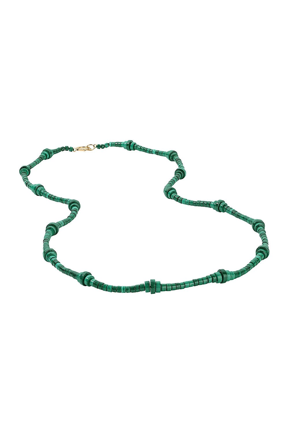 DEVON WOODHILL-Malachite Mozart Strand Beaded Necklace-YELLOW GOLD