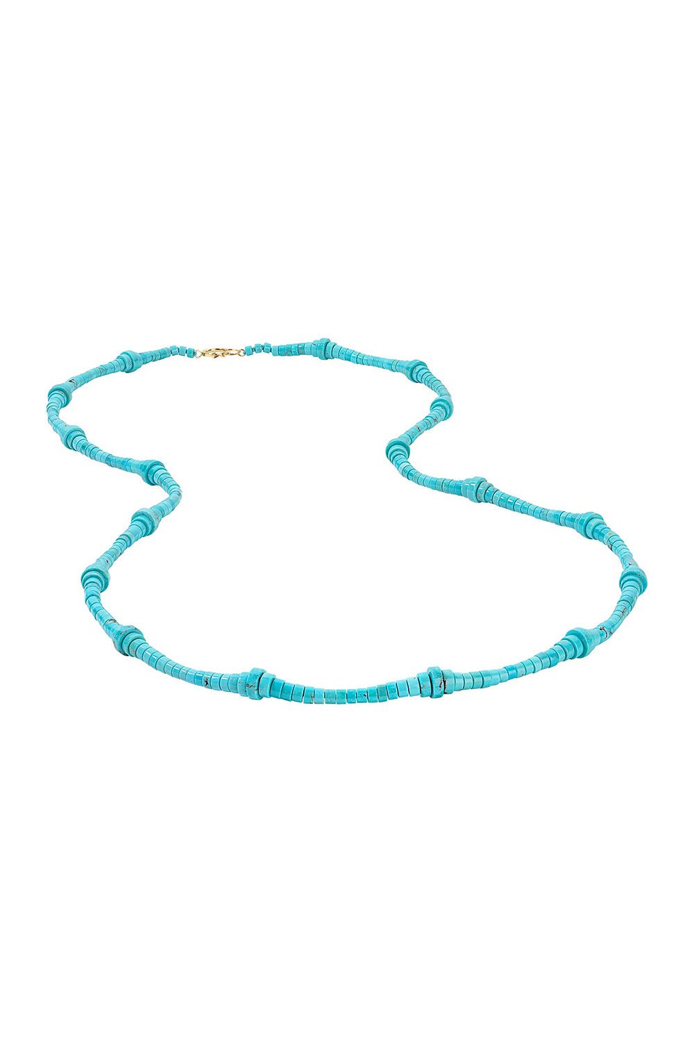DEVON WOODHILL-Turquoise Mozart Strand Beaded Necklace-YELLOW GOLD