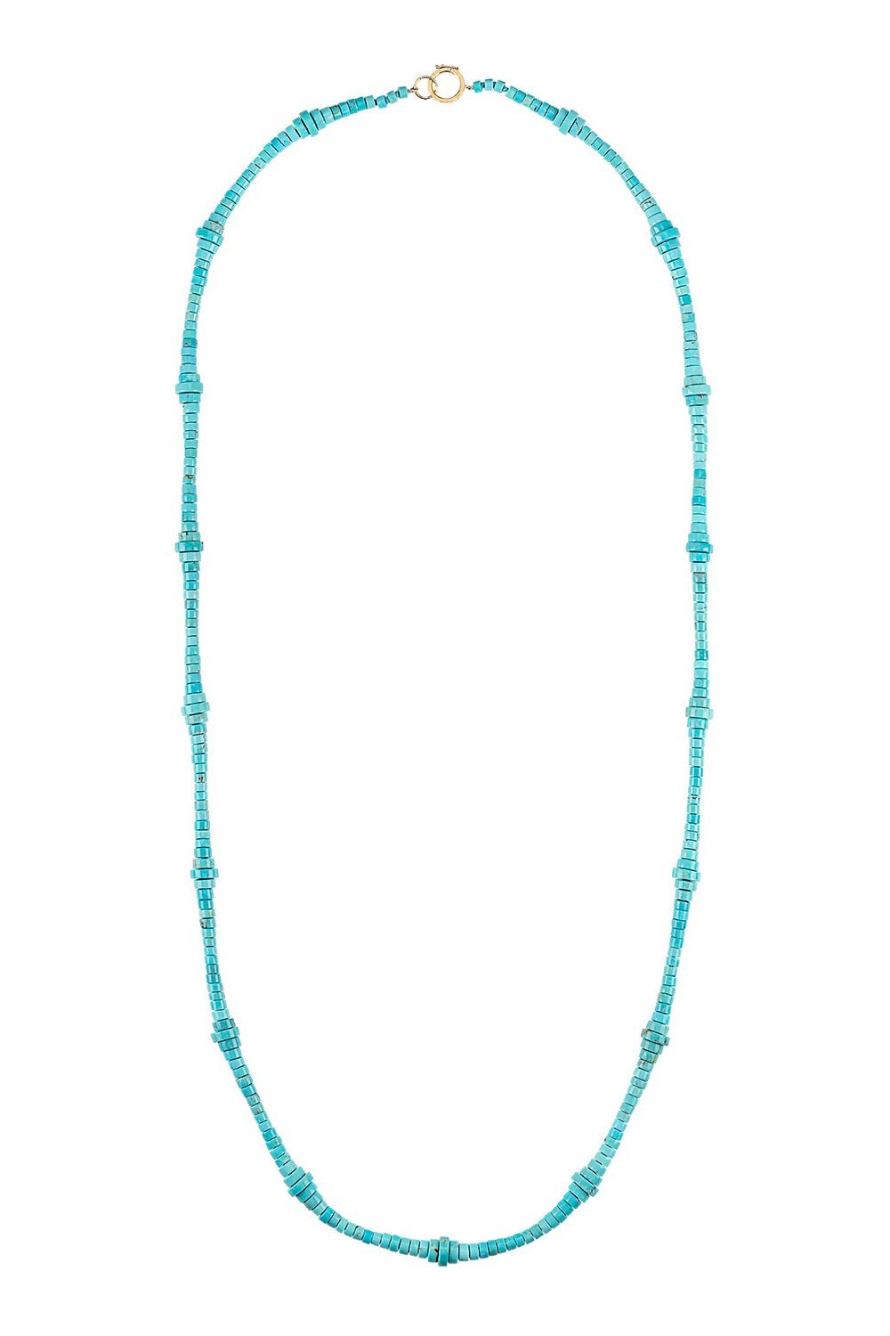 DEVON WOODHILL-Turquoise Mozart Strand Beaded Necklace-YELLOW GOLD