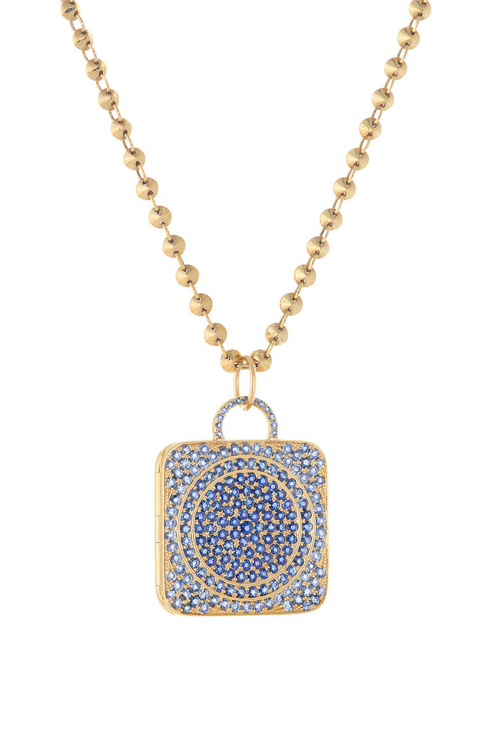 DEVON WOODHILL-Blue Sapphire Voyage Locket-YELLOW GOLD