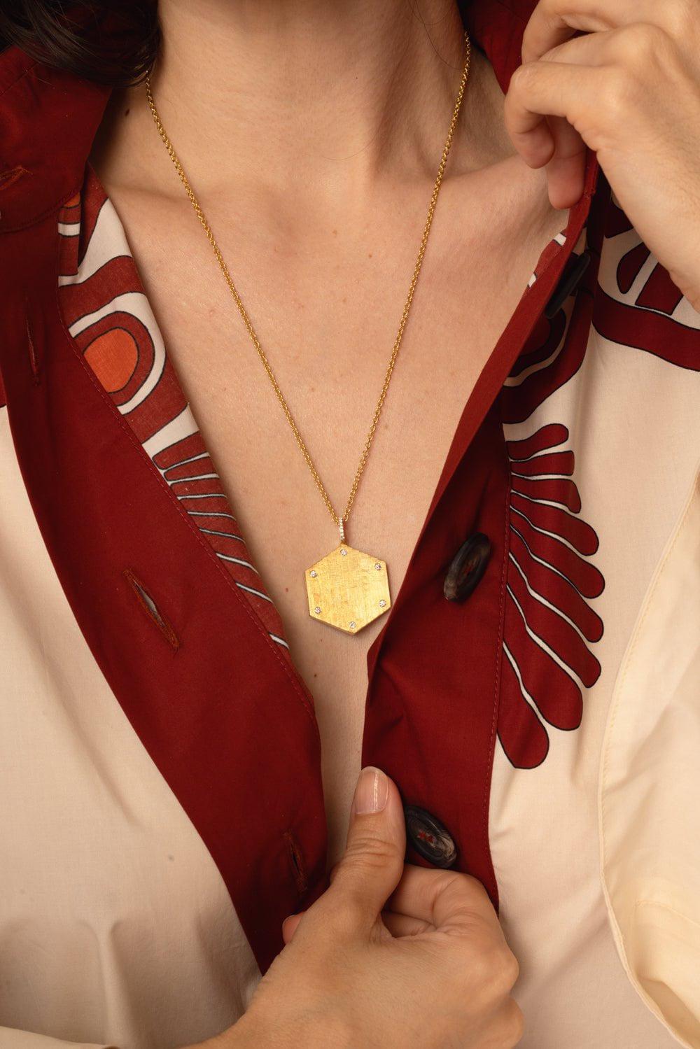 DEVON WOODHILL-Cruise Locket Diamond Necklace-YELLOW GOLD