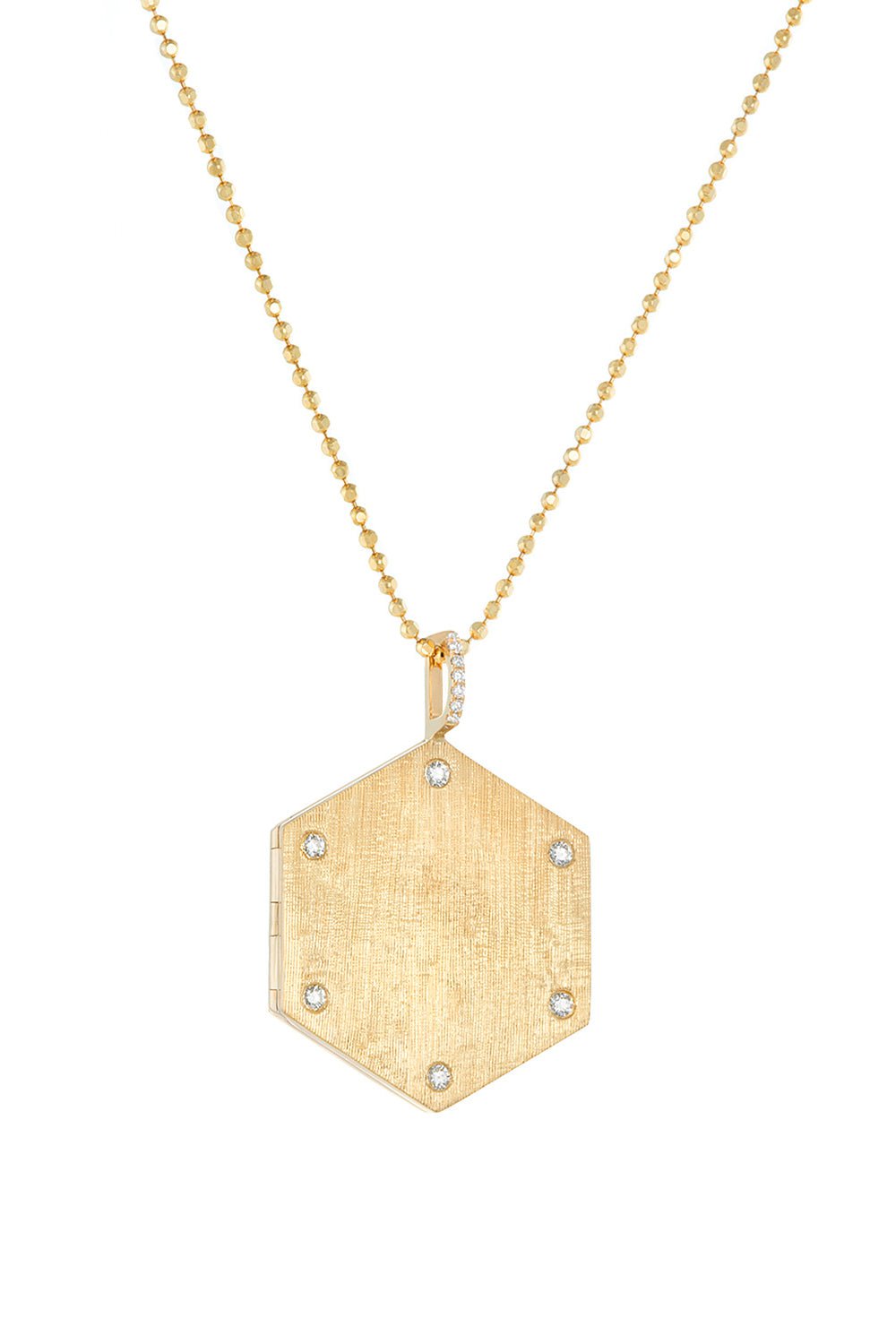 DEVON WOODHILL-Cruise Locket Diamond Necklace-YELLOW GOLD