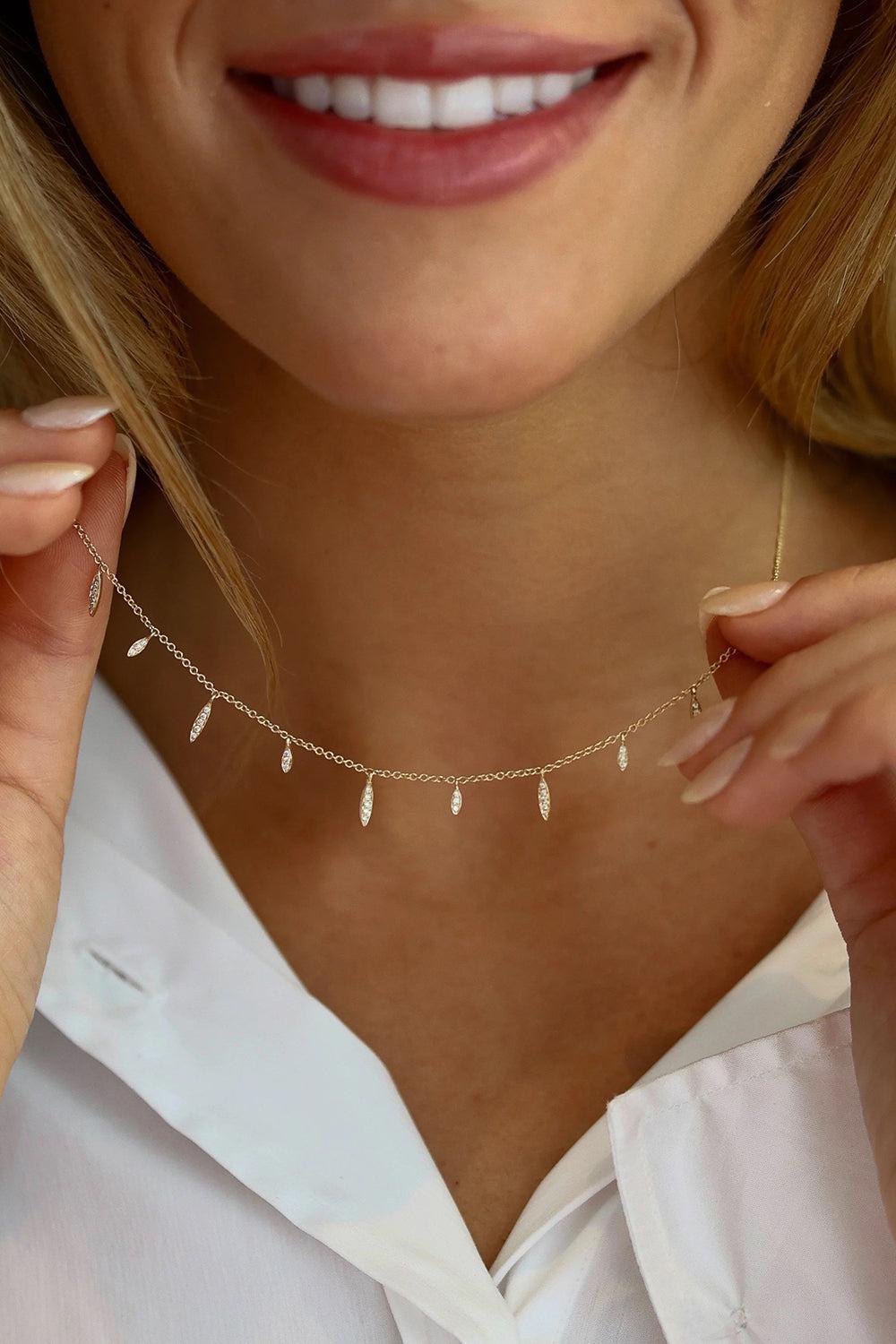 Deluxe Diamond Eleven Wishes Necklace-YELLOW GOLD-JEWELRYFINE JEWELNECKLACE O-DEVON WOODHILL