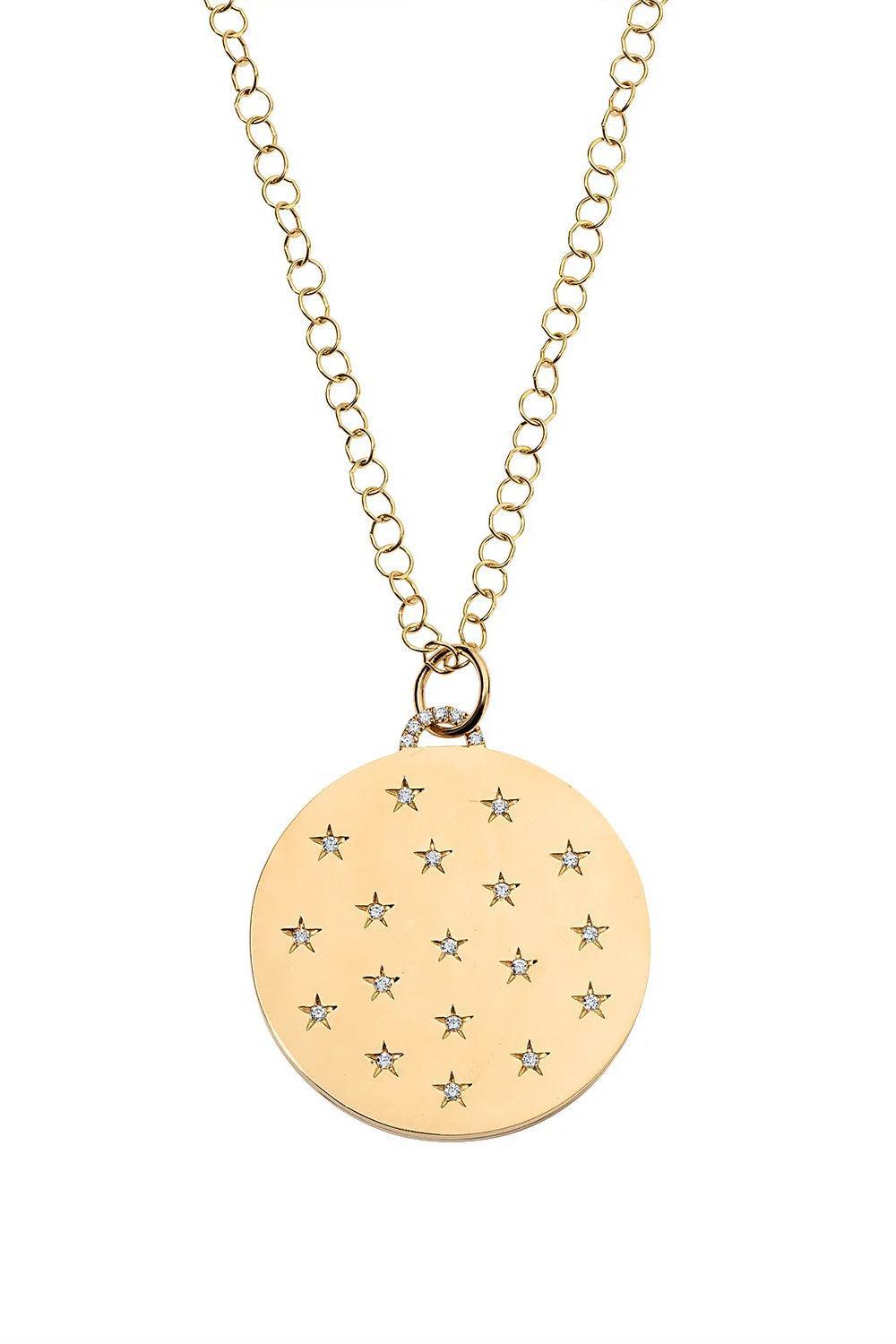 Diamond Lucky Stars Deluxe Locket Necklace-YELLOW GOLD-JEWELRYFINE JEWELNECKLACE O-DEVON WOODHILL