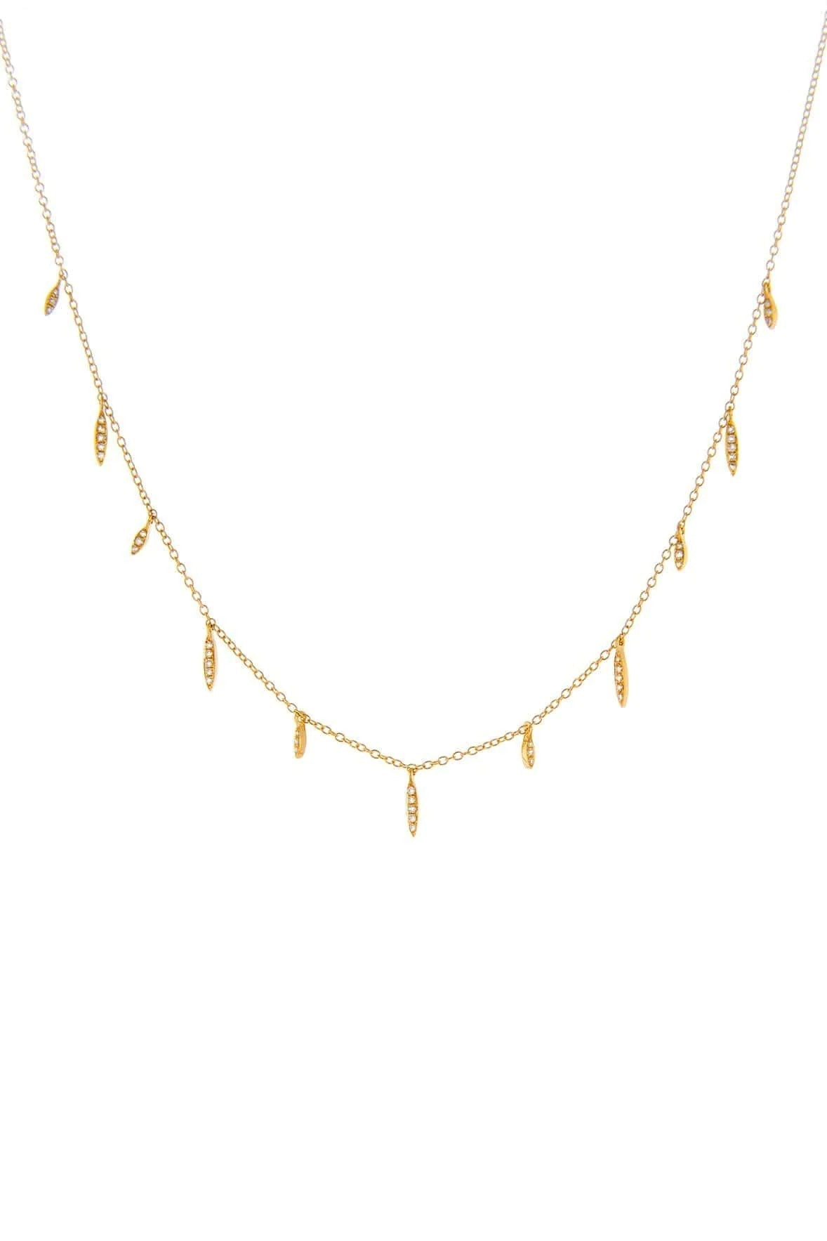 DEVON WOODHILL-Eleven Wishes Diamond Necklace - Yellow Gold-YELLOW GOLD