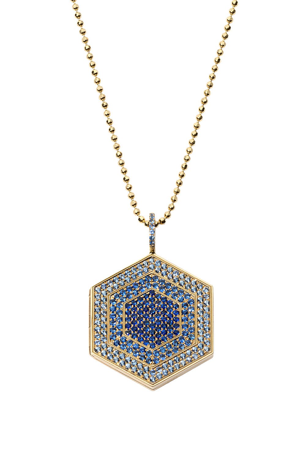 DEVON WOODHILL-Hypnotique Blue Sapphire Locket-YELLOW GOLD