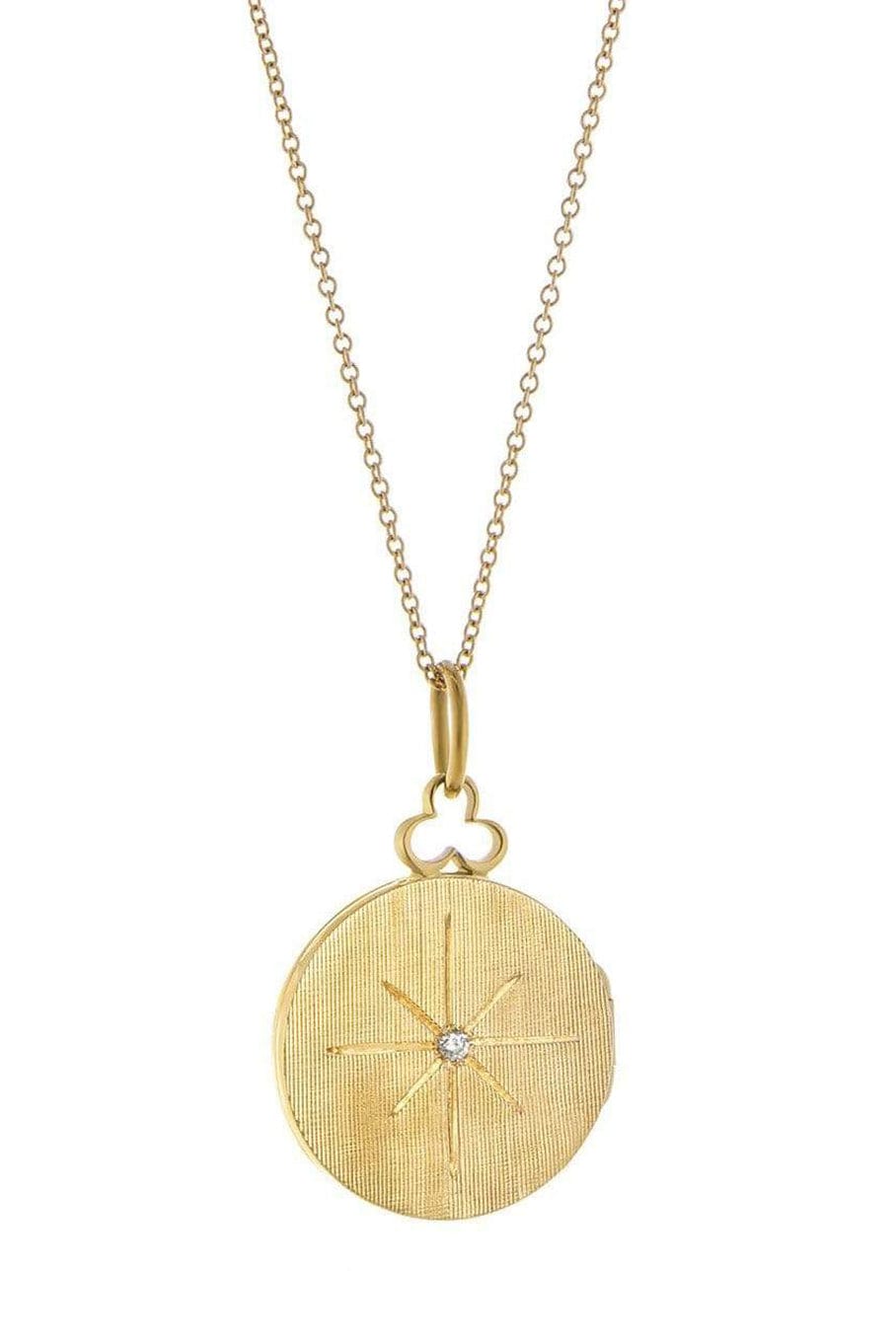 DEVON WOODHILL-Small North Star Locket Necklace-YELLOW GOLD