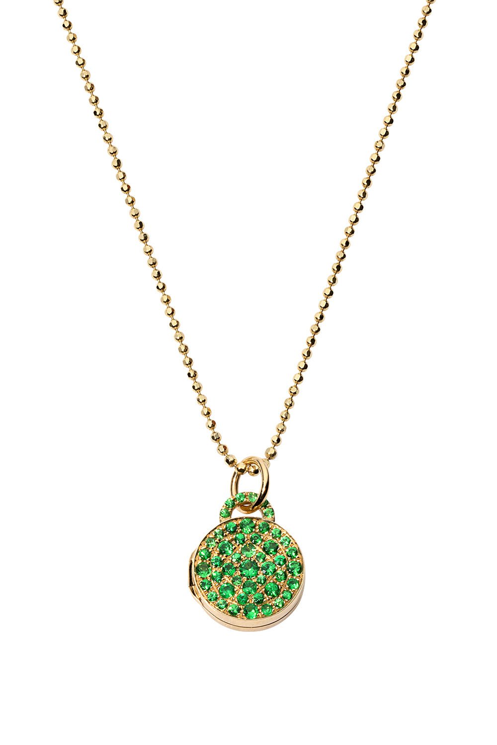 Mini Sugar Green Garnet Locket Necklace JEWELRYFINE JEWELNECKLACE O DEVON WOODHILL   