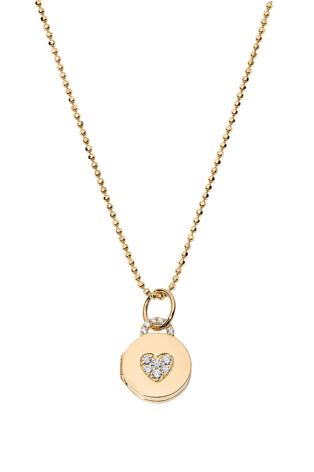 Mini Sweetheart Diamond Locket Necklace JEWELRYFINE JEWELNECKLACE O DEVON WOODHILL   