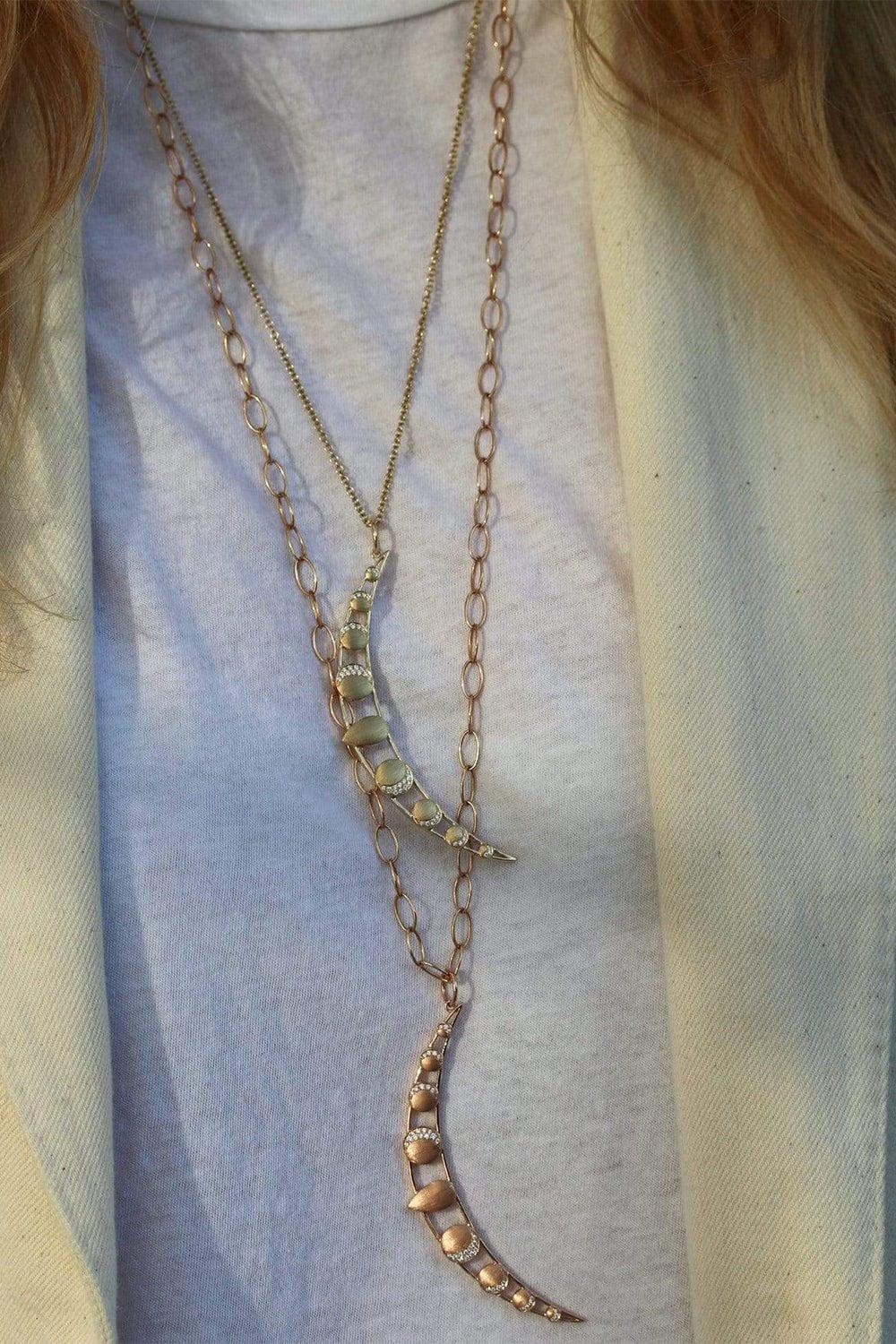 DEVON WOODHILL-Large Crescent Charm-ROSE GOLD