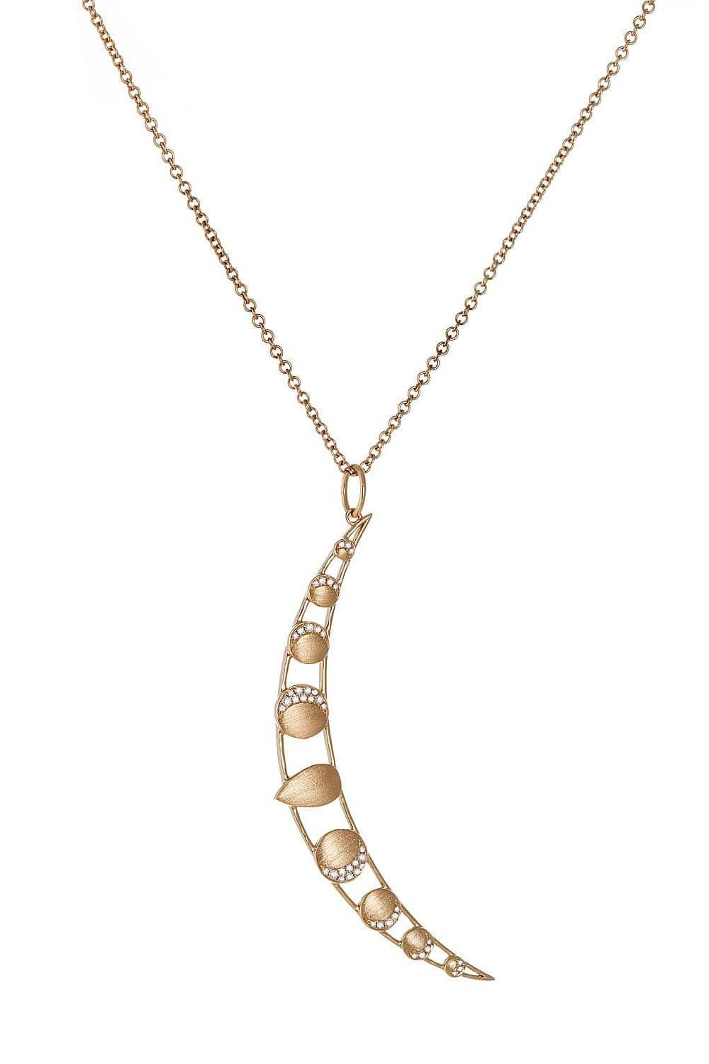 DEVON WOODHILL-Large Crescent Charm-ROSE GOLD