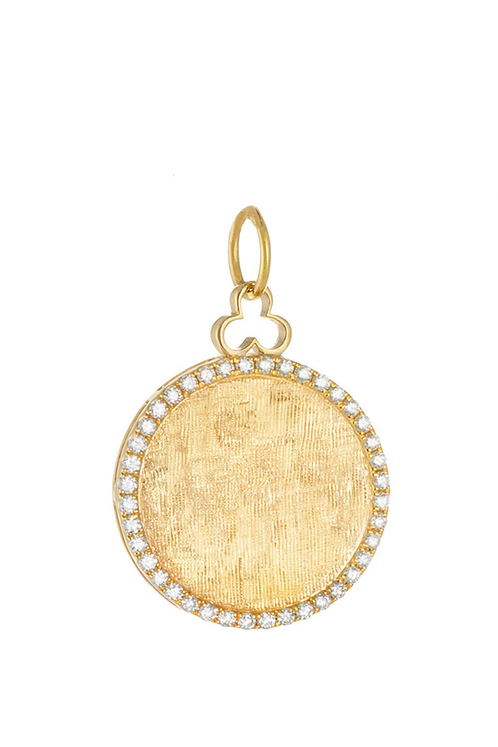 DEVON WOODHILL-Classic Diamond Disc Charm-YELLOW GOLD