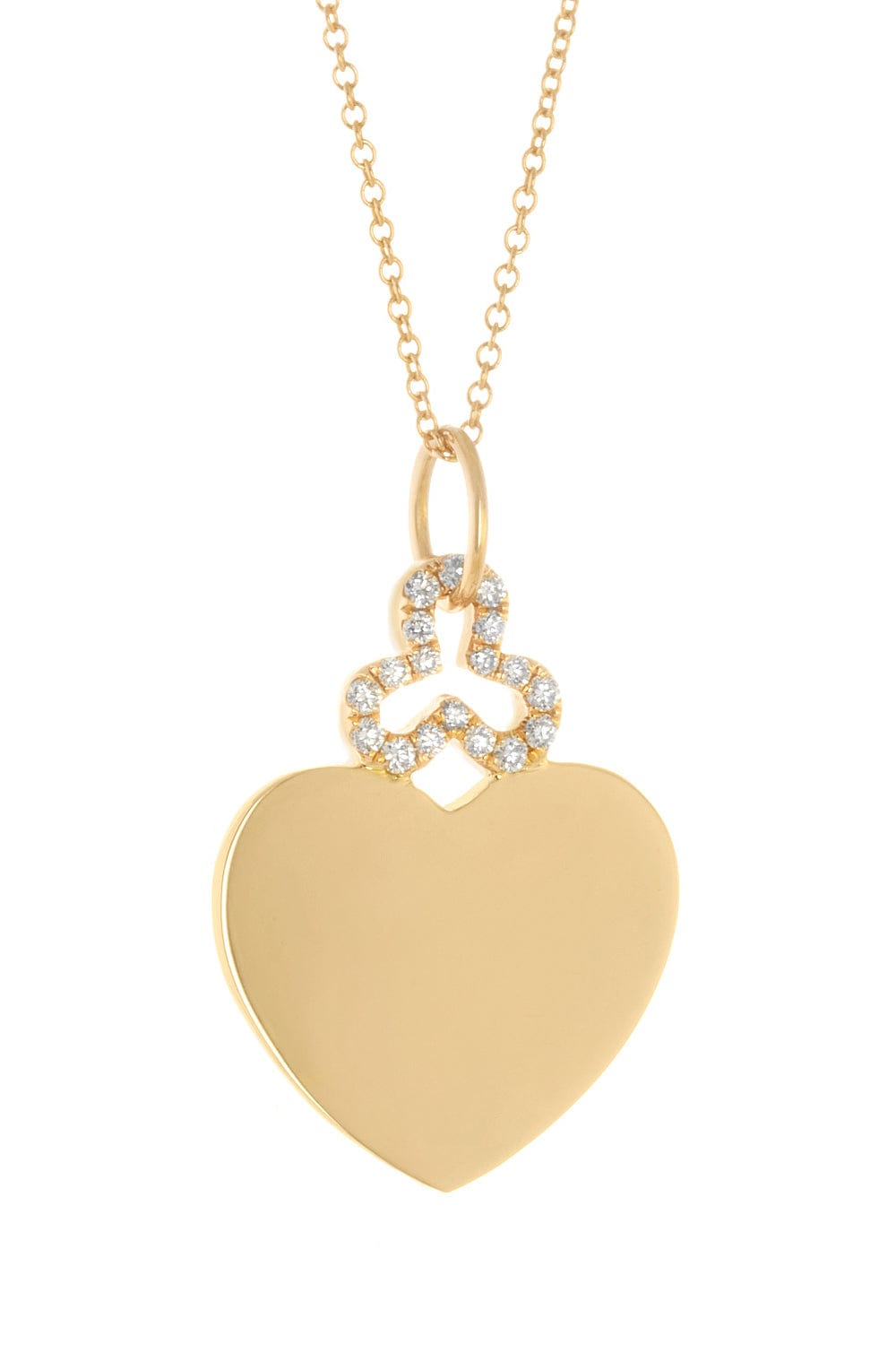 DEVON WOODHILL-Diamond Heart Charm-YELLOW GOLD