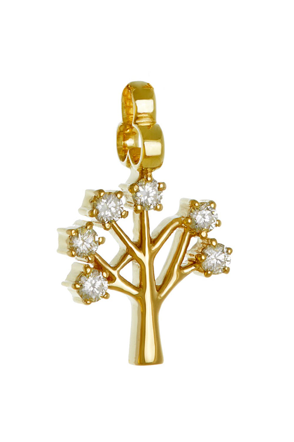 DEVON WOODHILL-Diamond Tree Of Life Charm-YELLOW GOLD