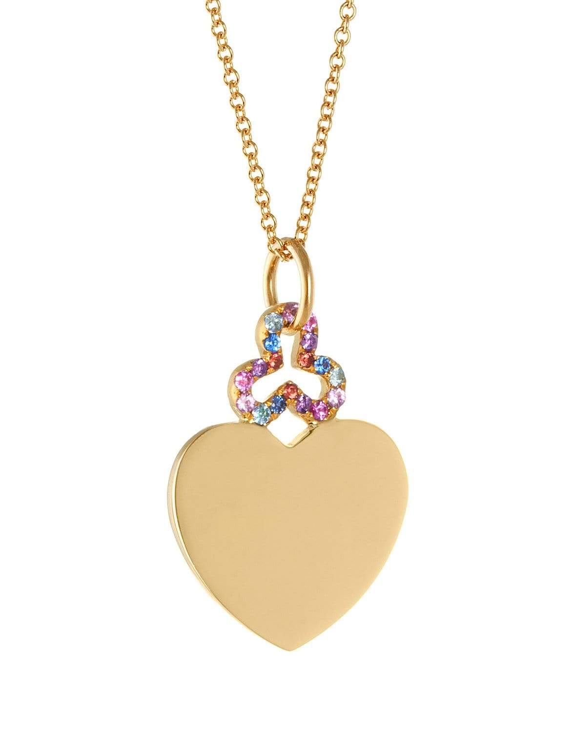 DEVON WOODHILL-Rainbow Hidden Heart Charm-YELLOW GOLD