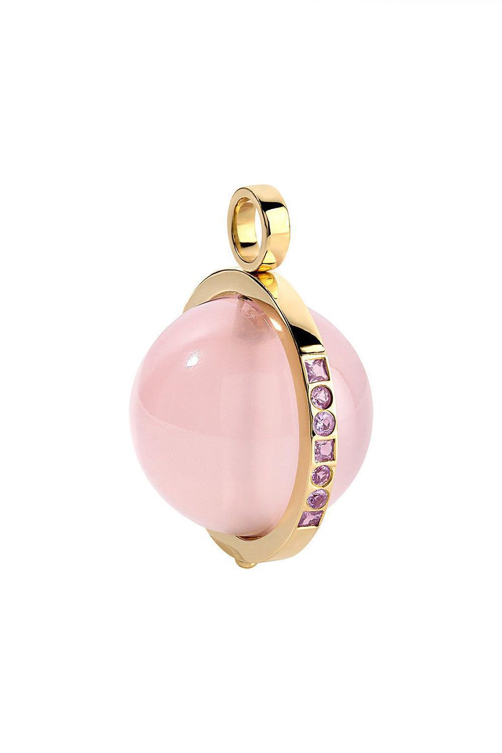 Sapphire Deluxe Cosmic Spinner Pendant-YELLOW GOLD-JEWELRYFINE JEWELPENDANT-DEVON WOODHILL