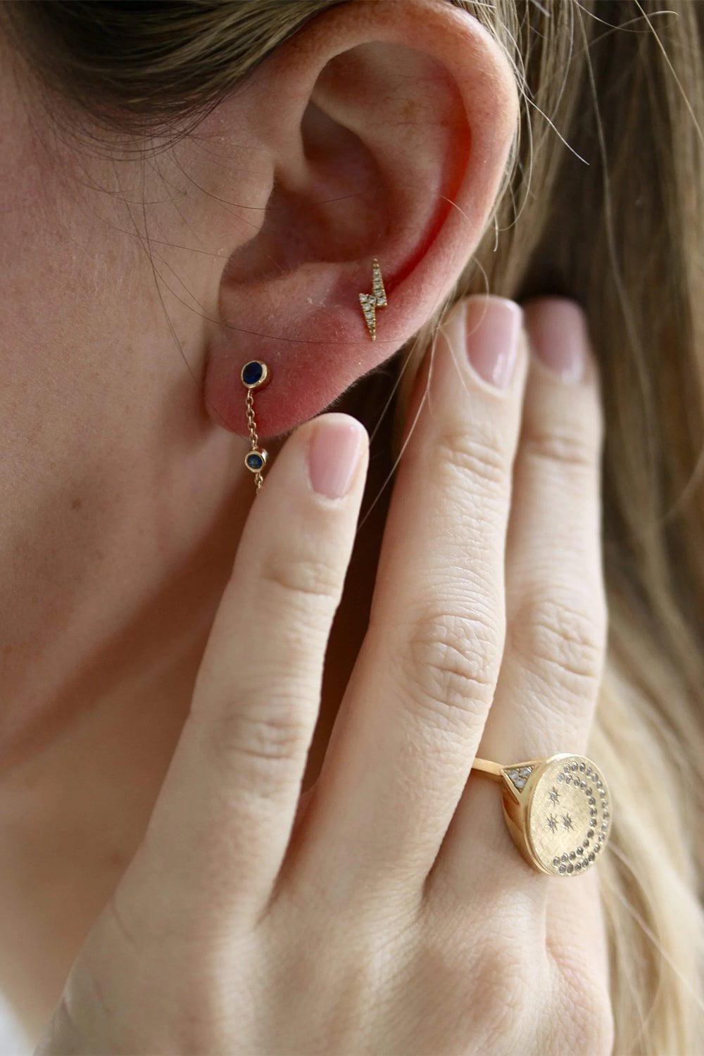 DEVON WOODHILL-Moon and Stars Signet Ring-ROSE GOLD