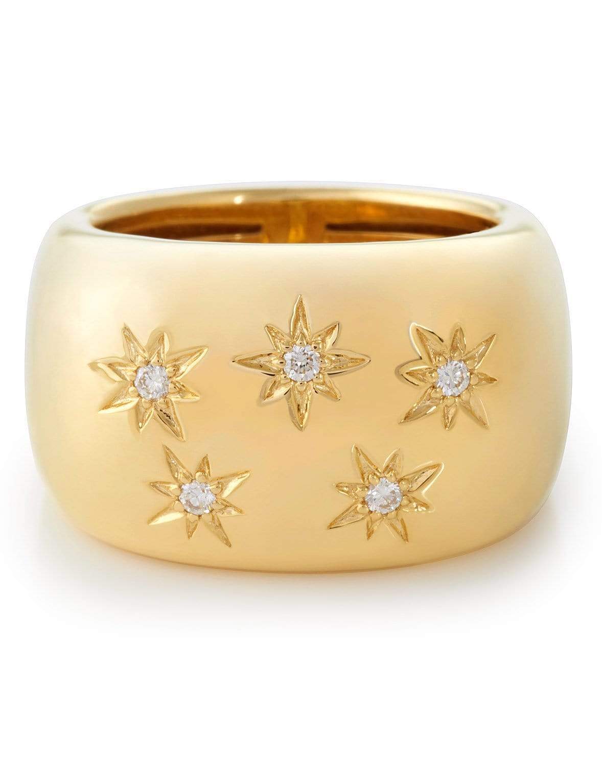 DEVON WOODHILL-Chunky North Star Ring-YELLOW GOLD