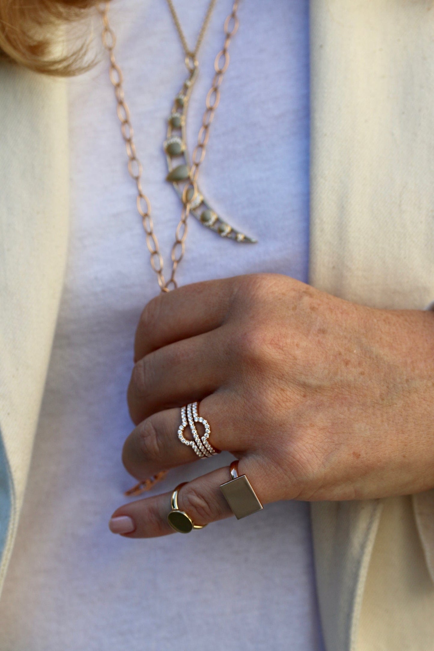 DEVON WOODHILL-Nicole Ring 45 Stones-YELLOW GOLD