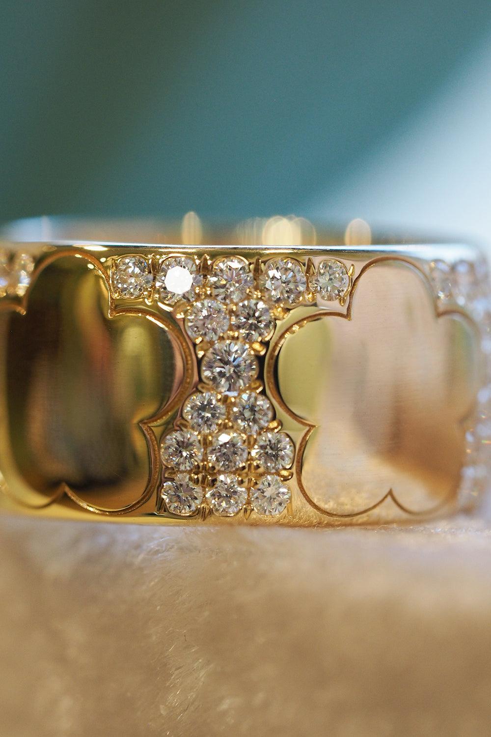 Diamond Ferris Wheel Cigar Band Ring-YELLOW GOLD-7-JEWELRYFINE JEWELRING-DEVON WOODHILL