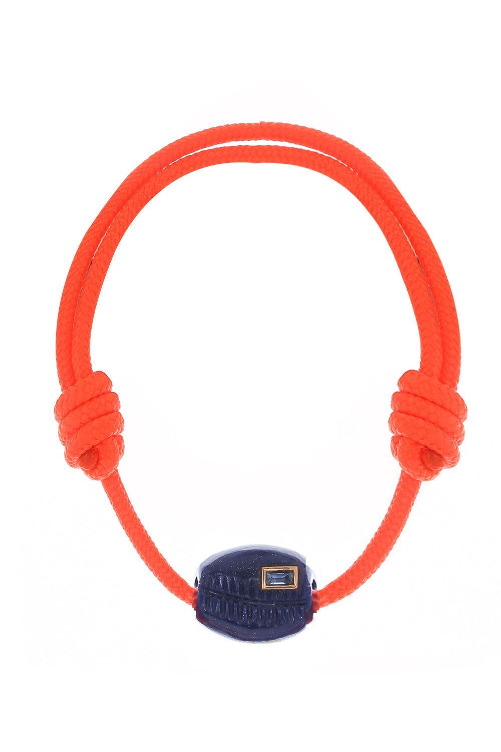 Lapis Saphire Cowry Bead Bracelet-ROSE GOLD-JEWELRYFINE JEWELBRACELET O-DEZSO BY SARA BELTRAN