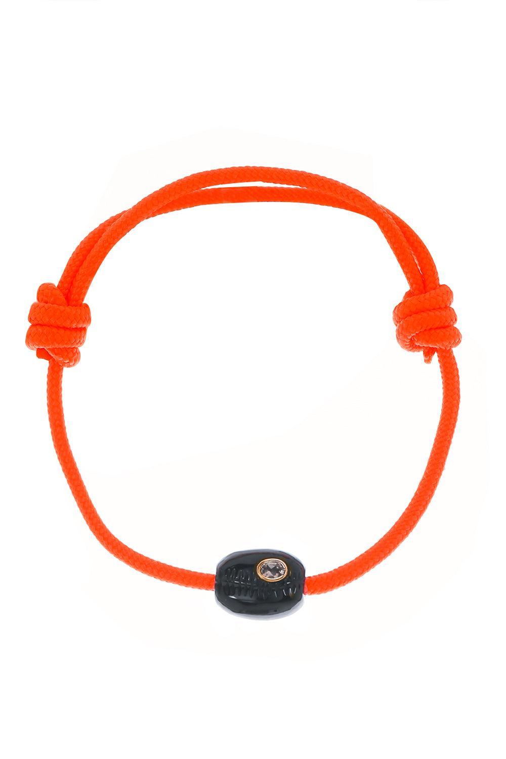Petite Onyx Cowrie Sillimanite Orange Bracelet-ROSE GOLD-JEWELRYFINE JEWELBRACELET O-DEZSO BY SARA BELTRAN