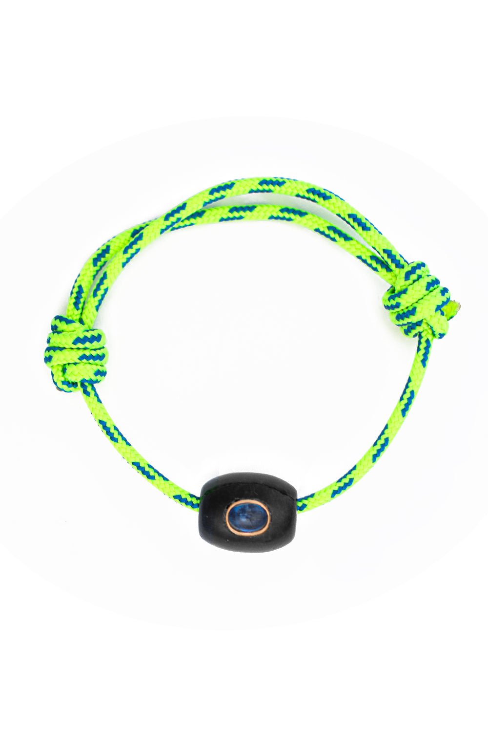 DEZSO BY SARA BELTRAN-Tiger Eye Kyanite Bead Anklet-ROSE GOLD