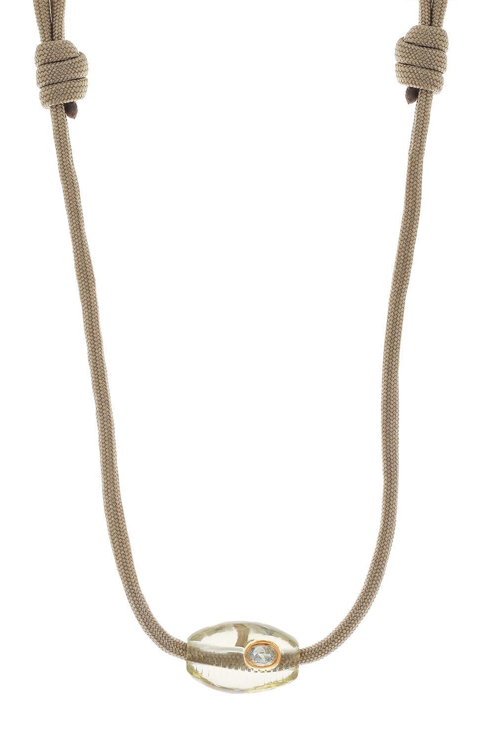 Classic Lemon Quartz Sillimanite Bead Necklace-ROSE GOLD-JEWELRYFINE JEWELNECKLACE O-DEZSO BY SARA BELTRAN