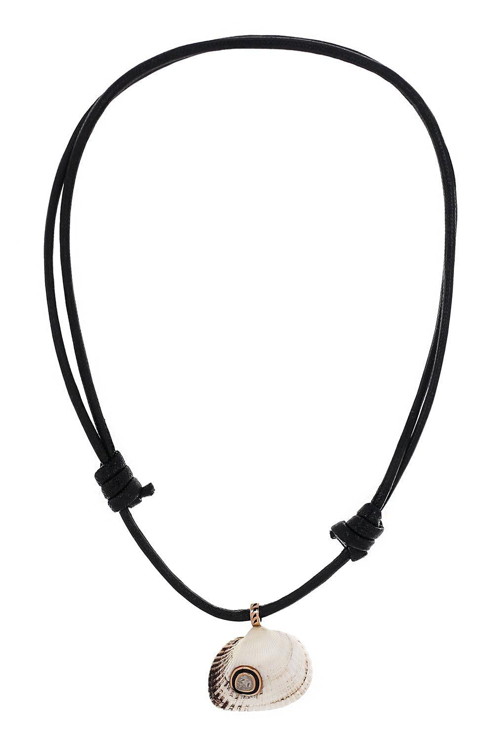 Diamond Classic Edul Shell Necklace-ROSE GOLD-JEWELRYFINE JEWELNECKLACE O-DEZSO BY SARA BELTRAN