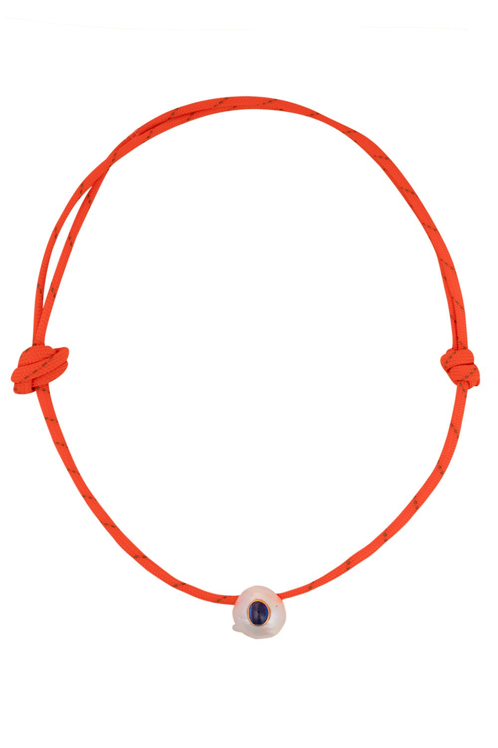 DEZSO BY SARA BELTRAN-Kyanite Pearl Choker Necklace-ROSE GOLD