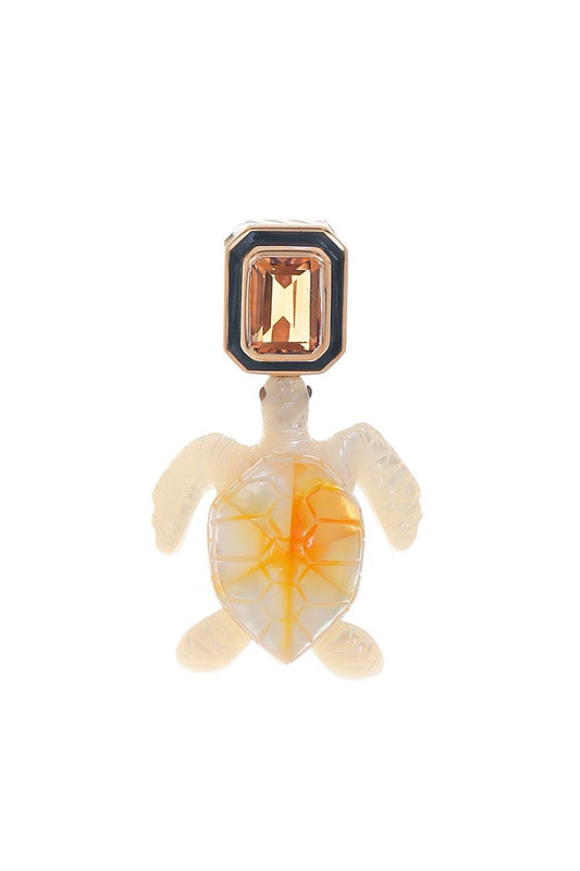 Pearl Citrine Turtle Pendant-ROSE GOLD-JEWELRYFINE JEWELPENDANT-DEZSO BY SARA BELTRAN