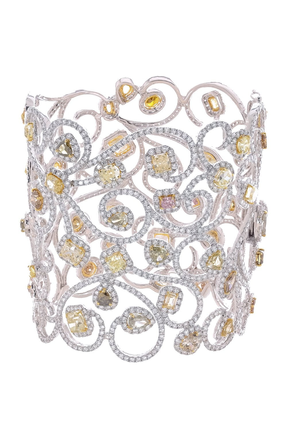 DIANA M. JEWELS-Multi Diamond Bracelet-WHITE GOLD