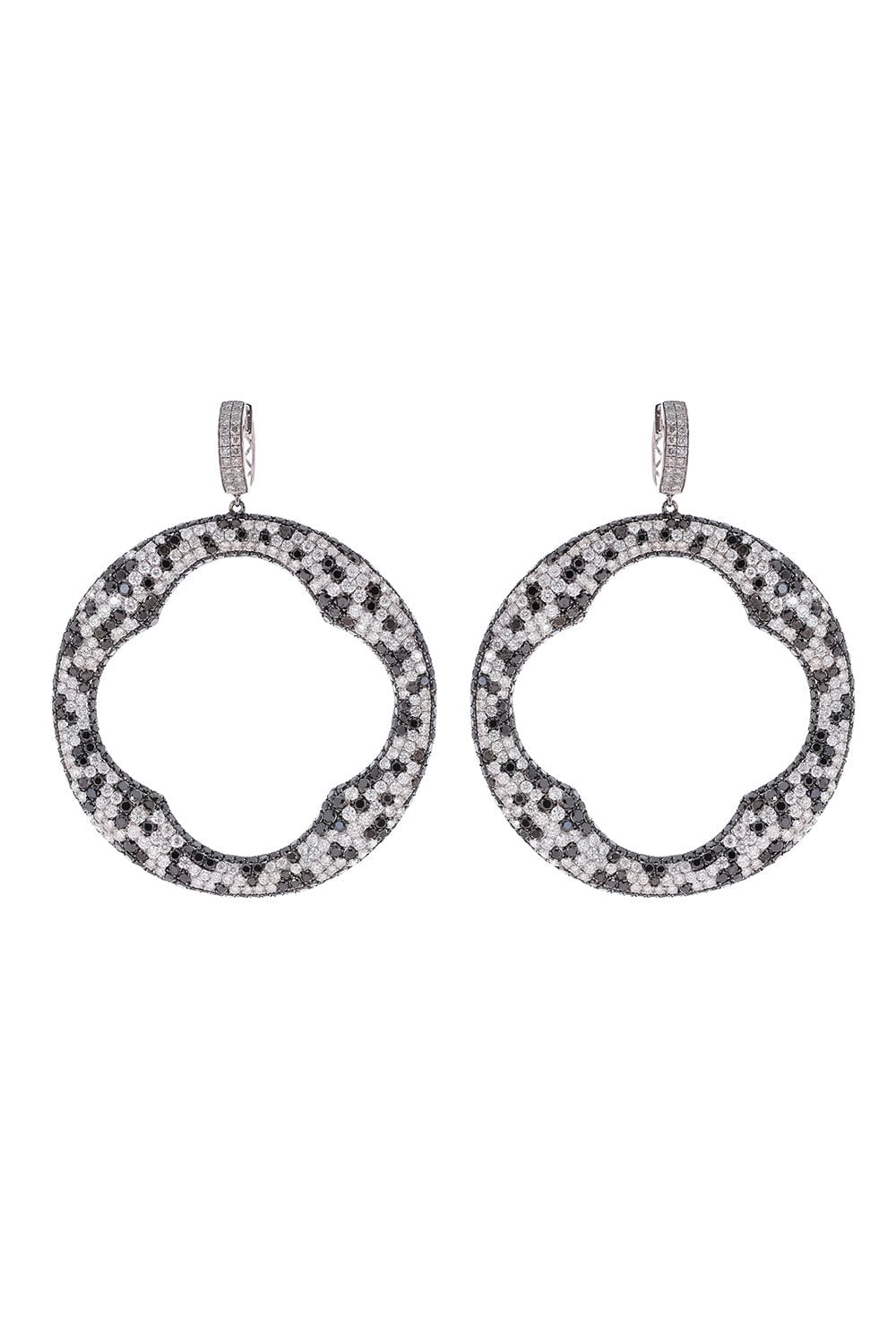 DIANA M. JEWELS-Black Diamond Earrings-WHITE GOLD