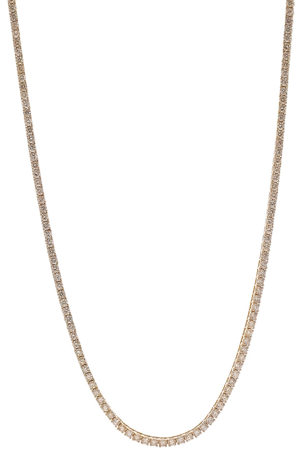DIANA M. JEWELS-Long Diamond Tennis Necklace-YELLOW GOLD