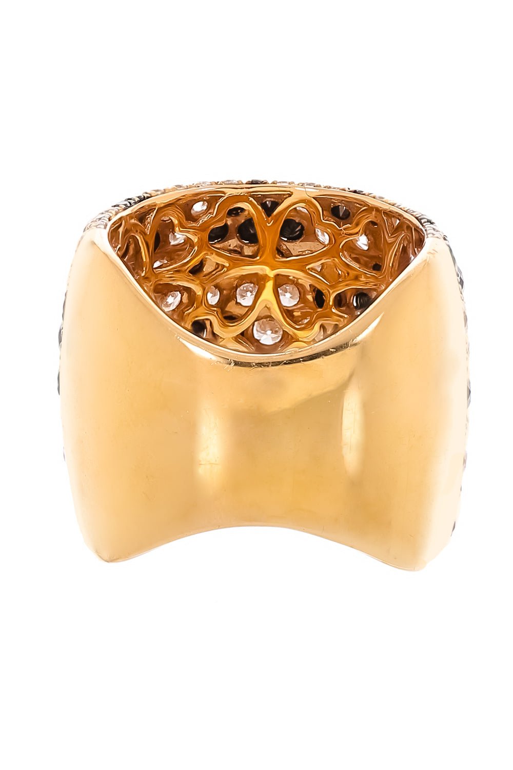 DIANA M. JEWELS-White Black Diamond Ring-ROSE GOLD