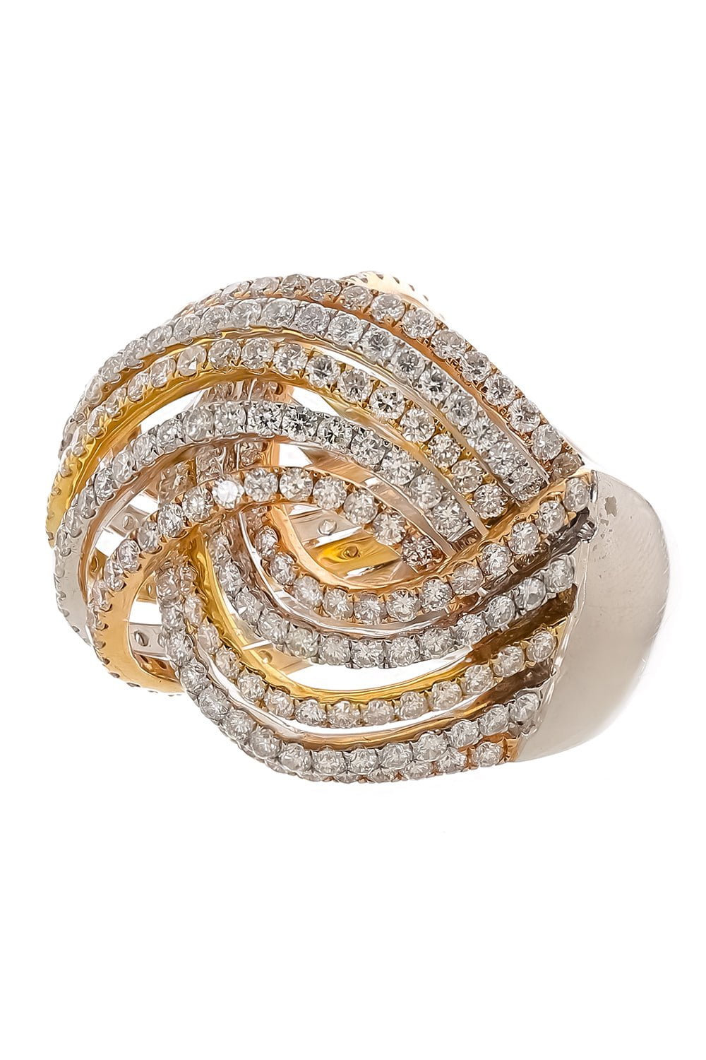 DIANA M. JEWELS-Intertwine Diamond Ring-WHITE GOLD