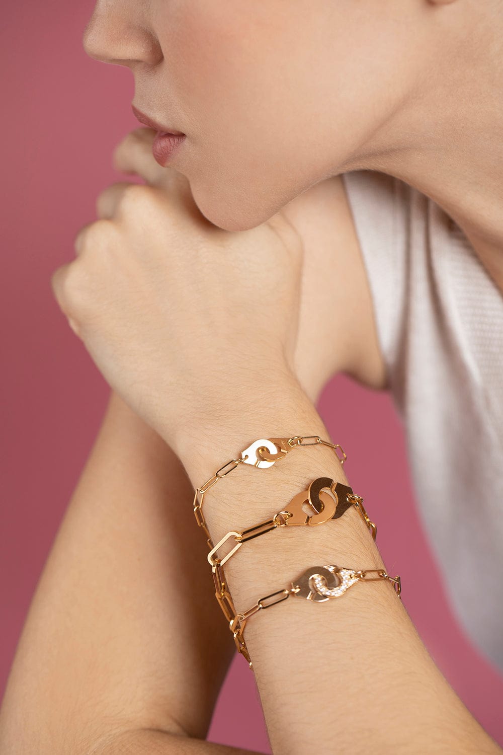 DINH VAN-Menottes R15 Chain Bracelet-YELLOW GOLD