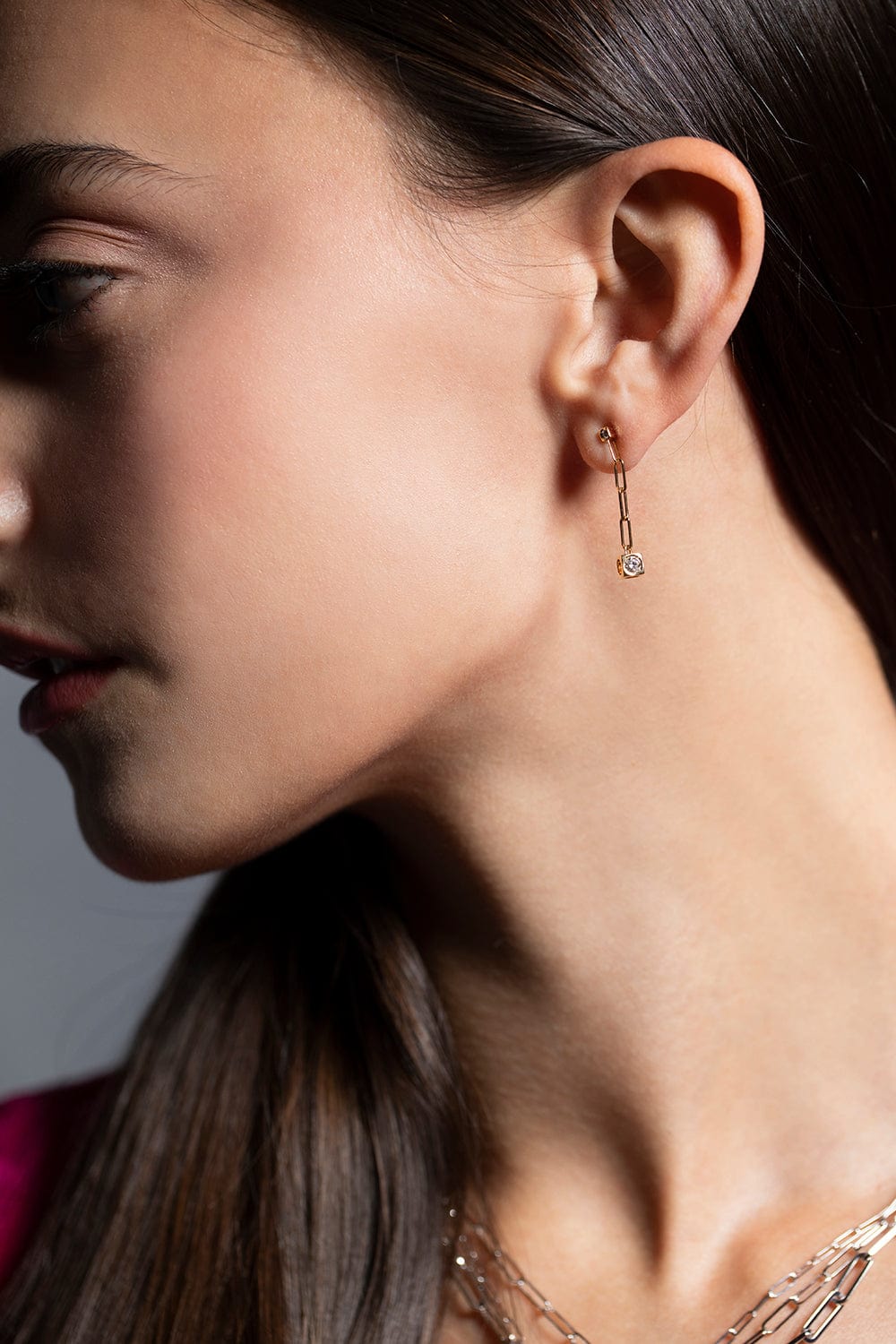 DINH VAN-Le Cube Diamant Pendant Earrings-YELLOW GOLD