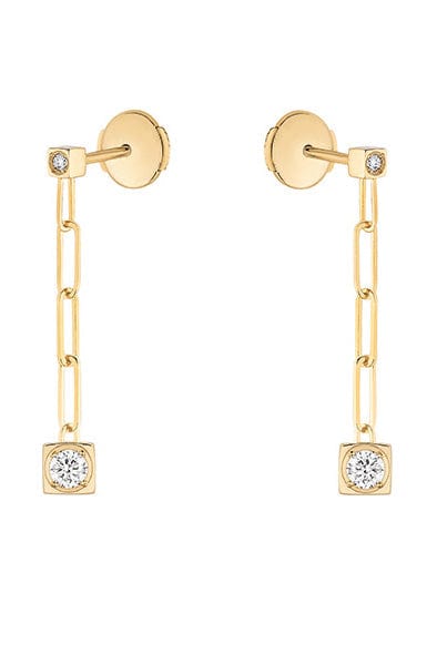 DINH VAN-Le Cube Diamant Pendant Earrings-YELLOW GOLD