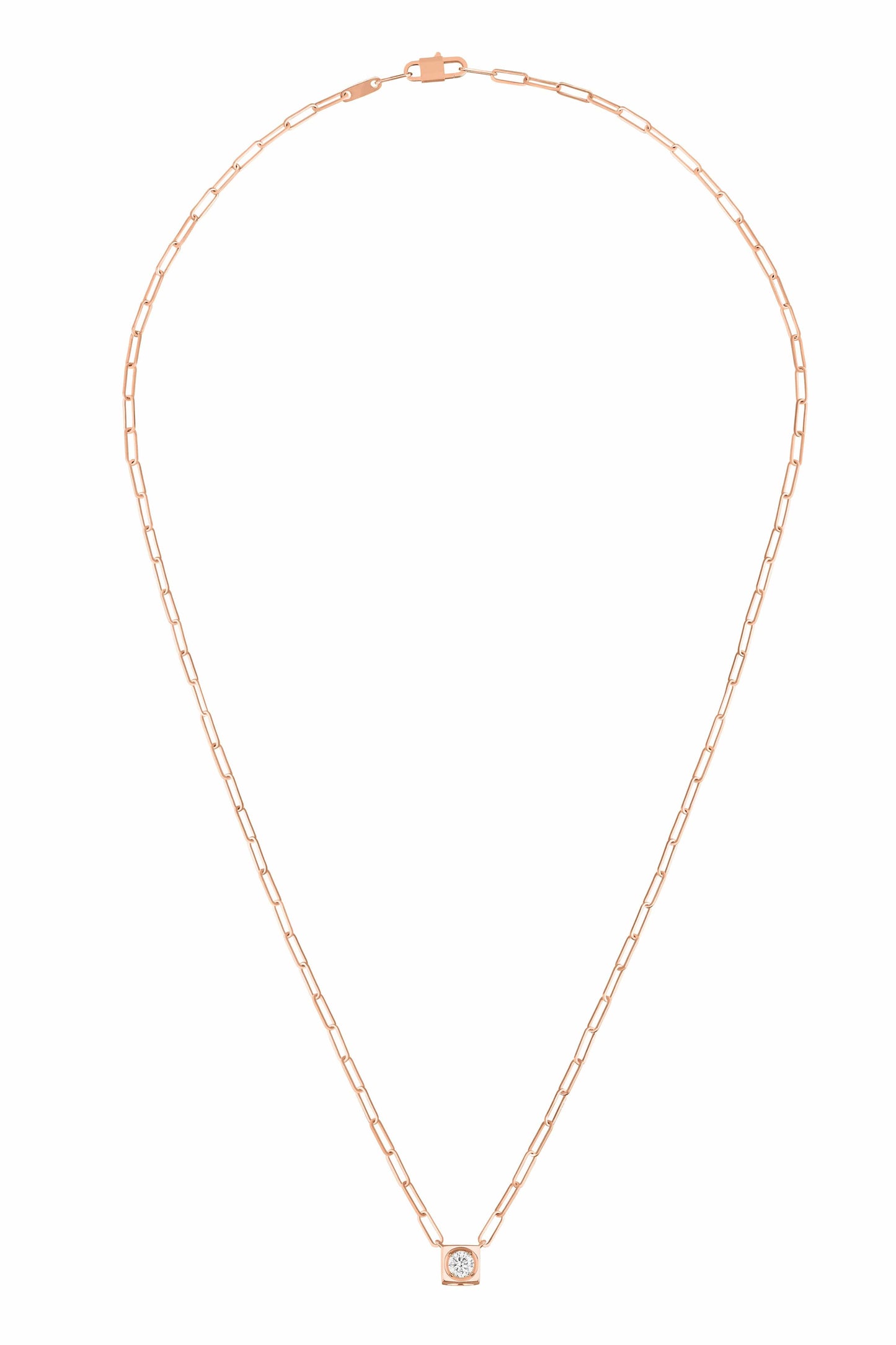 DINH VAN-Le Cube Diamant Large Necklace-ROSE GOLD